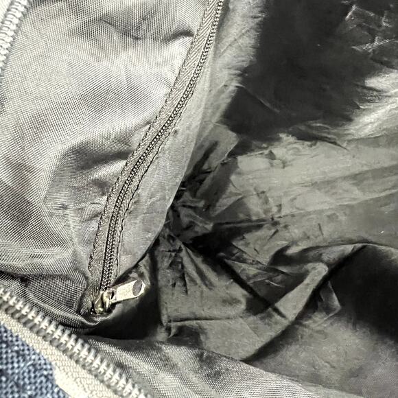 Human Crossbody Bag Women Navy Polka Dot Shoulder Adjustable Strap Zipper Tote - Picture 9 of 10